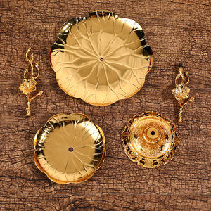 Nouveau plateau à fruits à deux étages de style classique européen doré - Décoration de salon, <span class=keywords><strong>table</strong></span> basse, collations et fruits - Product Image 4