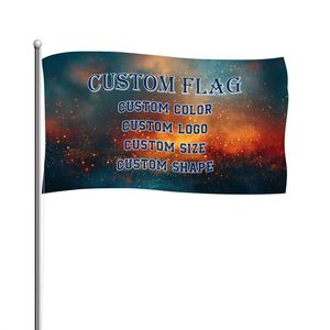Customized 30*70Cm 180Gsm Polyester Sports Pennant Flag Double Fabric Flag Banner Custom Business Flag - Product Image 1