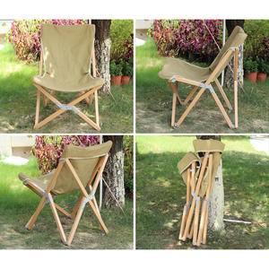 Outdoor Camping <strong>Folding</strong> Wood <strong>Chair</strong> Customized Luxury <strong>White</strong> <strong>Chair</strong> Variety of Styles and Sizes Beech Canvas <strong>Chair</strong> - Product Image 2