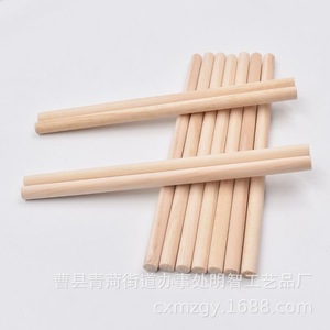 แท่งไม้กลมสีไม้ธรรมชาติ อุปกรณ์งานฝีมือทำมือ สำหรับงาน DIY - Product Image 5