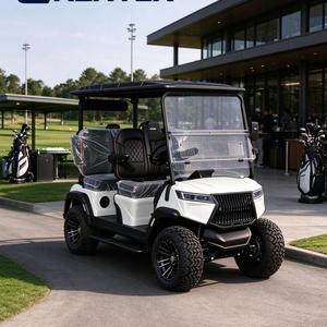 Carrito de Golf Eléctrico de Litio de 4 Plazas con Color Personalizable, Carrito de Golf Todoterreno con Suspensión Independiente, Llantas de 12-14 Pulgadas y Bi - Product Image 1
