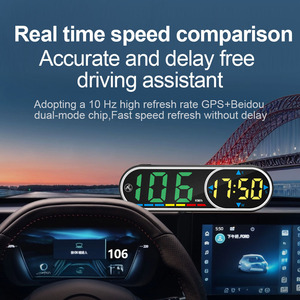 Bảng điều khiển mới kính chắn gió HUD HEAD-up hiển thị <span class=keywords><strong>GPS</strong></span> kích hoạt cảnh báo an toàn thiết bị LCD LED tốc độ nhiệt độ nước hiển thị phù hợp với xe - Product Image 5