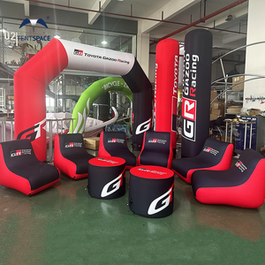 Ngoài trời động cơ xe Rally Racing Inflatable vòm cửa cổng xây dựng thương hiệu thể thao sự kiện dòng sao không khí thổi lên tùy chỉnh không khí lối vào - Product Image 2