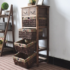 <span class=keywords><strong>Wicker</strong></span> ngăn kéo giỏ liễu Tủ lưu trữ đồ nội thất màu trắng hoặc đen với ngăn kéo <span class=keywords><strong>wicker</strong></span> - Product Image 5