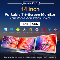 Moniteur portable 14 pouces 1920x1200 16:10 IPS, double écran, extension d'écran pour ordinateur portable, affichage externe USB C HDMI pour ordinateur portable, poste de travail