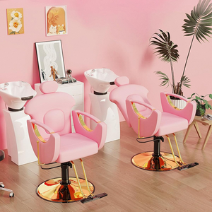 Salon de coiffure moderne et minimaliste avec services de coiffage, coloration, coupe et fauteuils pivotants/abattables. - Product Image 1