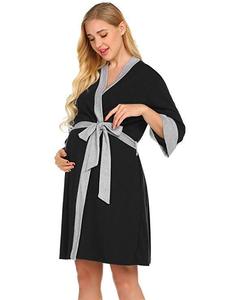 Vestiti di riposo Postpartum da donna incinta-pigiami premaman in puro cotone, stile leggero, abbigliamento da casa Postpartum, abiti da allattamento - Product Image 6