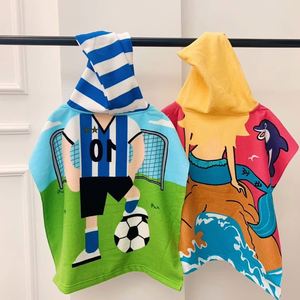 Serviette poncho à capuche 100 % coton personnalisée pour enfants, vente en gros - Product Image 1