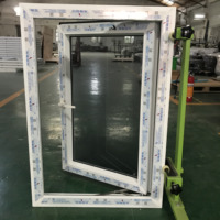 Fenêtre à battant en PVC de style européen à double vitrage fabriquée en Chine