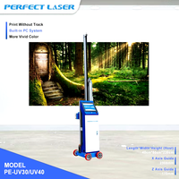 Perfect Laser-UV Vertical Wall Painter Robot Art Gallery 3D 5D Imprimante numérique Prix de la machine sur verre/bois/carreaux/métal
