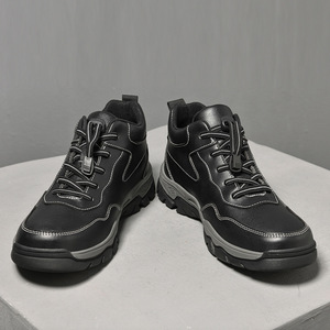 Chaussures de montagne pour hommes en cuir de vachette, grande taille 48, transfrontalières, sportives et décontractées, à surface souple, semelle souple, basses, hiver, PU - Product Image 4