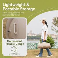 Canapé auto-gonflable portable ergonomique avec pompe électrique intégrée, en tissu floqué, pour le camping en extérieur