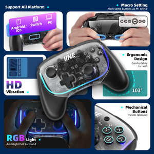 Blue-Tooth 2,4G HD Vibration ALPS Stick IINE Phantom Elite Pro Controller Gamepad inalámbrico para PC/Switch/<span class=keywords><strong>Android</strong></span>/iOS/Steam Deck - Product Image 3