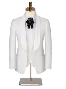 <span class=keywords><strong>3</strong></span> टुकड़े सफेद औपचारिक दूल्हे टुक्सेडो के लिए शादी के लैपल प्रोम पुरुषों पैंट बनियान पुरुष फैशन जैकेट नवीनतम शैली - Product Image 5
