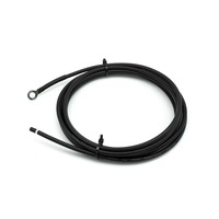 Cable de Extensión Solar Aislado de PE de Cobre Negro 4 AWG 25mm con Terminales de Anillo M8 para Estación Matriz PN-OT-2MTS 1.5KV 90C