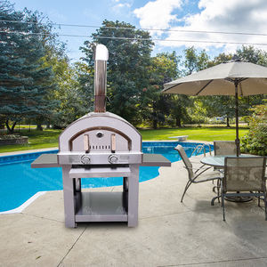 فرن بيتزا حجري يعمل بالغاز بتصميم جديد مقاس 45*45 سم بسعر منخفض لمناطق مشجعي كرة القدم والحفلات - Product Image 2