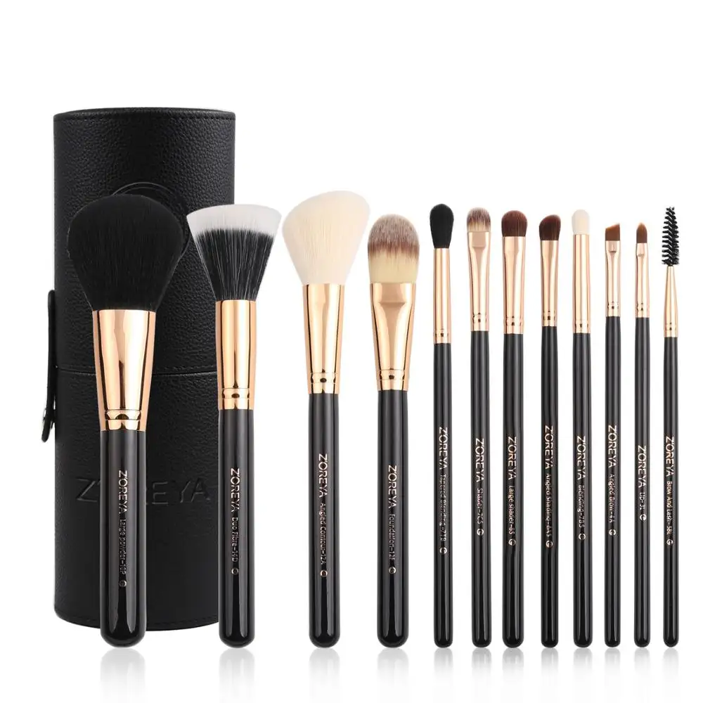 Makeup brush manufacturers factory best sellers 2022 private label color cylinder to install makeup brush set directly
