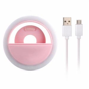 Mini anneau lumineux rond pour selfie, diffusion en direct sur mobile, beauté, alimenté par batterie, éclairage de remplissage pour selfie, flash pour appareil photo - Product Image 3