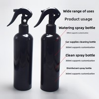 Pulvérisateur à gâchette PE vide rechargeable 200ml 300ml, flacon pulvérisateur en plastique ambré/noir pour toner et liquides