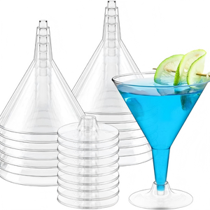 Copas <span class=keywords><strong>de</strong></span> Champán Elegantes <span class=keywords><strong>de</strong></span> Plástico Transparente, <span class=keywords><strong>de</strong></span> Pared Simple, Duraderas para Fiestas y Bodas, Copa para Cócteles - Product Image 1