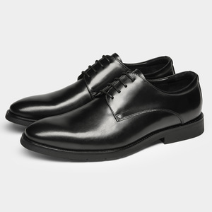 2026 High-Quality Luxury Men's Leather Formal Business Casual Full-grain Cowhide Round-<b>Toe</b> Wedding Shoes - Product Image 6