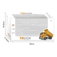 Véhicule de construction télécommandé à l'échelle 1/20 avec pelle et griffe mobile, excavatrice RC, camion benne jouet pour enfants