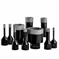 Kit de scies cloches diamantées brasées sous vide en aluminium, vente en gros directe usine, lot de 5 pièces pour maçonnerie