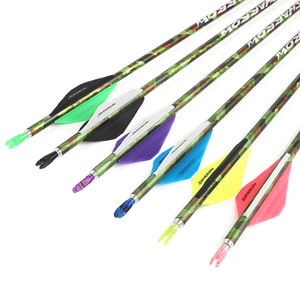 Frecce in Puro Carbonio per Tiro con l'Arco, Spine 340 - Diametro Interno 6,2mm, Impennaggio Triangolare per Caccia, Tiro e Sport all'Aperto - Product Image 6