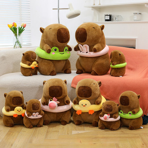 Serie Capibara: Peluche de Gran Tamaño Súper Suave, Muñeco de Peluche de Capibara de Dibujos Animados Lindo y Popular, Almohada de Capibara, Muñeco de Peluche para Abrazar, Muñeco de Peluche con Mochila de Flores, Venta al por Mayor - Product Image 2
