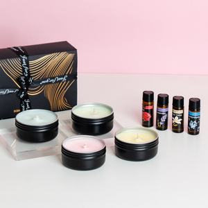 Wholesale Bulk Scented Soy Wax Candles Luxury Gift Set Scents with Raffia Paper Decoration and Greeting <b>Card</b> - Product Image 2