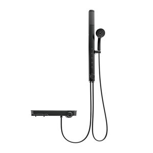 Blackened Thermostatic <b>Shower</b> Set Wall Mounted In Wall <b>Shower</b> Mixer Faucet <b>System</b> for Hotel Bathroom - Product Image 1