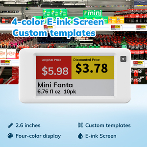 Étiquette électronique de rayon MinewTag STag26Q 2,6 pouces 4 couleurs E-ink ESL Bluetooth 5.0 pour supermarché et commerce de détail - Product Image 4