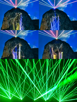 Lumière laser de mariage IP65 3W, animation couleur intégrale, contrôle sans fil via application mobile, contrôle DMX512 pour concert, événement, discothèque, fête