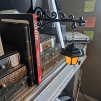 Lanterne de bibliothèque - Éclairage décoratif pour étagère, lampe vintage fantaisie pour coin lecture, lumière de lecture magique pour les bibliophiles