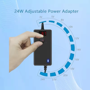 US <b>Plug</b> Adjustable Power Adapter Digital Voltage Display 3-24V 1A for LED Strip Water Pump - Product Image 2