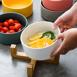 Venta al por mayor <span class=keywords><strong>de</strong></span> cuenco <span class=keywords><strong>de</strong></span> <span class=keywords><strong>porcelana</strong></span> mate Estilo nórdico para ensaladas y frutas plato redondo <span class=keywords><strong>de</strong></span> colores profundos con técnica <span class=keywords><strong>de</strong></span> esmalte ecológico - Product Image 3