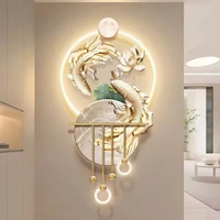 Lampe LED personnalisée lumineuse cerf 3D décoration murale pour la maison art métallique lampe acrylique peinture animalière de luxe