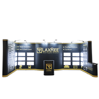 Support de bannière publicitaire Tianyu 10x20 en aluminium et PVC, présentoir pop-up avec éclairage spot