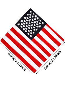 Pañuelo Multifuncional Personalizado con Bandera Americana, Pañuelo Transpirable de Poliéster, Pañuelos de Moda Patriótica para Eventos al Aire Libre - Product Image 4
