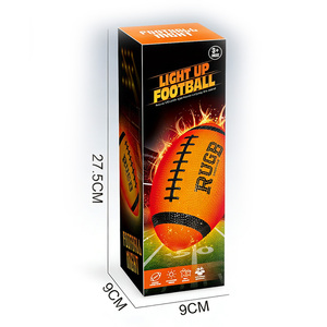 Ballon de rugby gonflable lumineux en plastique pour enfants, jouet sportif pour jeux en extérieur, s'illumine dans le noir, LED, entraînement, jeux de soirée, cadeaux - Product Image 4