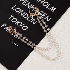 Gaby Ethnic wind wear piercing clous dames double nez stud Stage sans perforation imitation cristal <span class=keywords><strong>faux</strong></span> boucle d'oreille chaîne de nez - Product Image 6