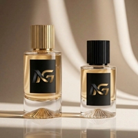 Flacon de parfum transparent cylindrique de luxe 30ml50ml100ml, flacon de parfum en verre réutilisable, emballage de parfum haut de gamme personnalisable