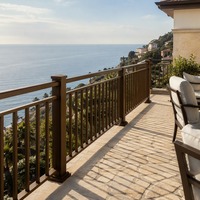 Piquet de balustrade de balcon en aluminium bronze pour vue sur l'océan, résistant à la rouille, durable, sans peinture, installation facile