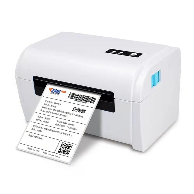 Thermal Mailing Shipping Label Printer 110mm Inkless Barcode Label Printer 120mm/s Speed Type C+Bluetooth Device 150km Head Life