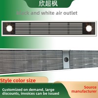 Grille de ventilation encastrée sans cadre en ABS sur mesure, pour sortie d'air centralisée et ouverture de ventilation d'air de retour de climatisation, modèle Tuyere