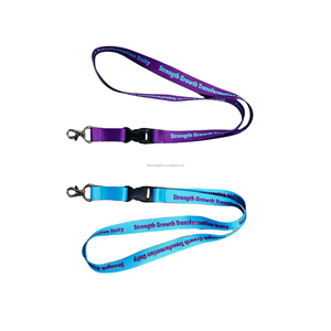 สายคล้องคอพวงกุญแจโพลีเอสเตอร์พิมพ์ลายซับลิเมชันโลโก้ตามสั่ง - Product Image 1