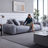 Canapé de salon modulaire en cuir de style italien moderne, 2 places, pour le repos