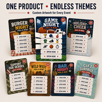 Billets à gratter personnalisés en gros sur le thème du rugby, conception gratuite, billets de tombola sportifs, cartes de jeu à gain immédiat, cartes à gratter