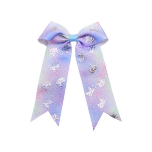 Nouveaux Nœuds Cheveux Brillants pour Filles, Longs Nœuds Arc-en-ciel avec Franges, Pinces à Cheveux pour Enfants, Accessoires Cheveux à Pompons, Vente Chaude 2026 - Product Image 5