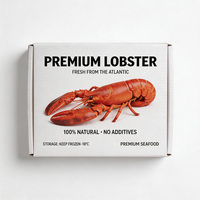 Boîtes d'emballage en carton ondulé blanc personnalisées avec logo, robustes, anti-écrasement, de qualité alimentaire, pour homards, vente en gros